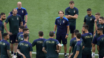 Gli Azzurri in allenamento