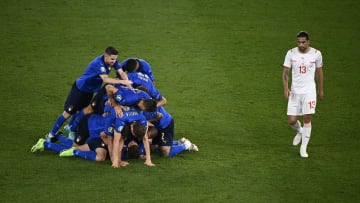 L'esultanza degli Azzurri