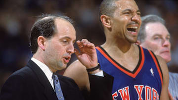 Jeff Van Gundy coaching Mark Jackson on the Knicks