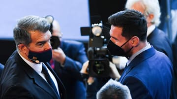 Joan Laporta y Leo Messi