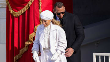 Jennifer Lopez y Alex Rodríguez en la asunción de Joe Biden como presidente de Estados Unidos