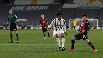 Il controllo di Brahim Diaz prima del gol dell'1-0 Il controllo di Brahim Diaz prima del gol dell'1-0