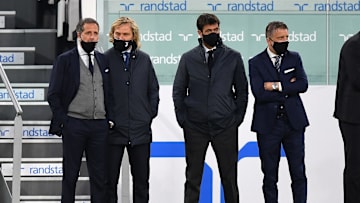 Fabio Paratici, Pavel Nedved, Andrea Agnelli, Federico Cherubini