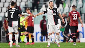 Cristiano Ronaldo dan Leonardo Bonucci