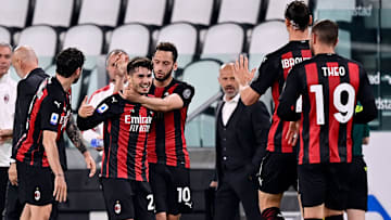 L'esultanza del Milan