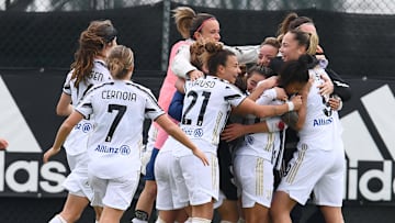 L'esultanza delle bianconere