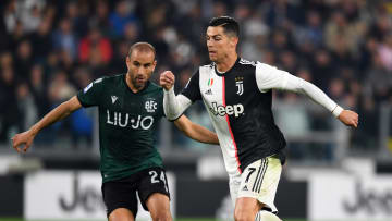 Cristiano Ronaldo face à Bologne. 