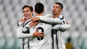 Federico Chiesa, Alvaro Morata e Cristiano Ronaldo, Juve