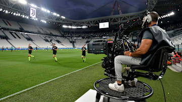 Un cameraman all'Allianz Stadium 