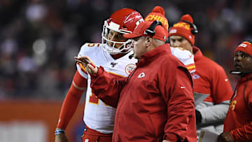 Kansas City Chiefs coach Andy Reid and quarterback Patrick Mahomes