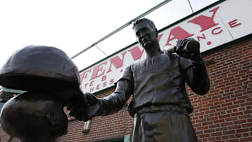 Outside Fenway Park in Boston, Massachusetts