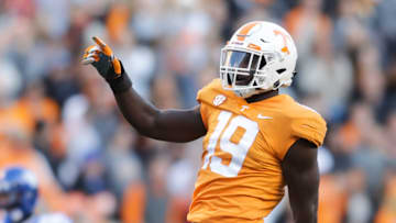 Seattle Seahawks edge rusher Darrell Taylor as a member of the Tennessee Volunteers