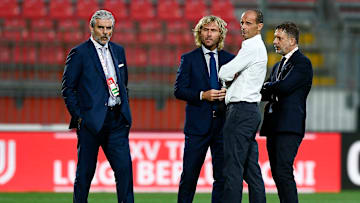 Maurizio Arrivabene, Pavel Nedved, Massimiliano Allegri, Federico Cherubini