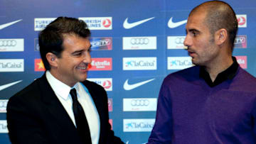 Joan Laporta y Pep Guardiola