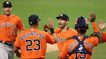 Los Astros batearon 11 hits para conquistar su tercer triunfo en la Serie de Campeonato de 2020