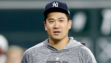 New York Yankees pitcher Masahiro Tanaka before Game 6 of the 2019 ALCS against the Houston Astros