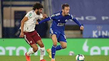 James Maddison saat melawan Arsenal