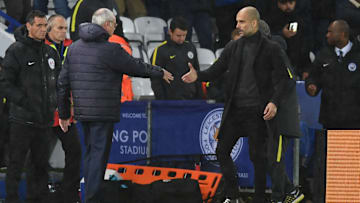 Claudio Ranieri dan Pep Guardiola Claudio Ranieri dan Pep Guardiola