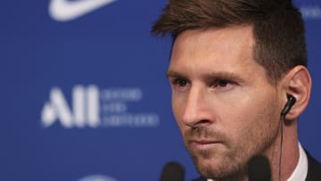 Lionel Messi en su presentación