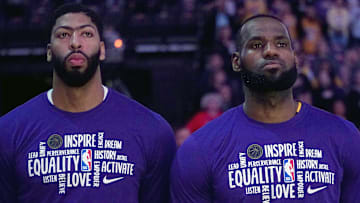 Davis y James son las dos grandes figuras en la plantilla de los Lakers