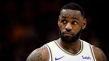 LeBron James durante el partido de lakers ante el Utah Jazz