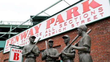 Outside Fenway Park in Boston, Massachusetts, home of the Red Sox