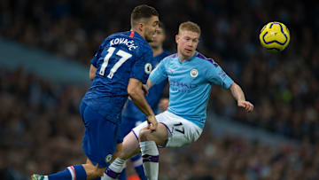 Mateo Kovacic au duel avec Kevin De Bruyne Mateo Kovacic au duel avec Kevin De Bruyne