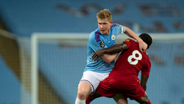 Kevin de Btuyne mencetak satu gol saat Man City mengalahkan Liverpol dengan skor 4-0