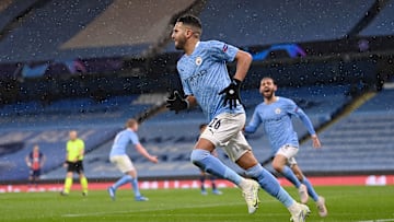 L'esultanza di Riyad Mahrez