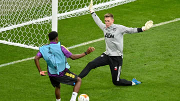 Manchester United FC Training Session and Press Conference - UEFA Europa League Final 2021