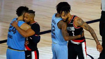 Blazers y Grizzlies jugaron el torneo play in en la burbuja de Orlando en 2020