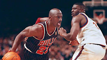 La prenda que está a la venta es que la usó Michael Jordan en los Bulls en 1997