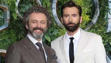 Michael Sheen and David Tennant at the Global TV Premiere of...