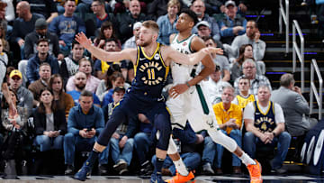 Domantas Sabonis y Giannis Antetokounmpo tendrán una dura batalla en el partido de Pacers contra Bucks