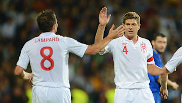 Frank Lampard (à gauche) et Steven Gerrard, lors des éliminatoires du Mondial 2014.