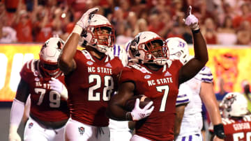 Sep 18, 2021; Raleigh, North Carolina, USA; North Carolina State Wolfpack running back Zonovan