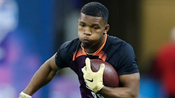 El corredor Yony Pollard durante una sesión de entrenamientos con Cowboys