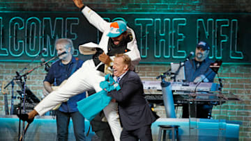 Roger Goodell with Dolphins rookie Christian Wilkins