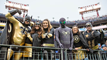 Saints fans repping their favorite team on the road vs. the Titans