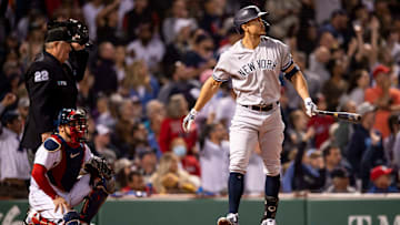 Giancarlo Stanton igualó una marca para los Yankees ante Boston 