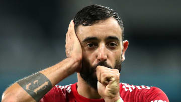 Bruno Fernandes celebra un gol