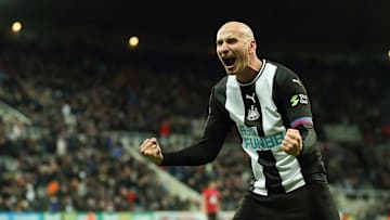 Jonjo Shelvey celebrates for Newcastle