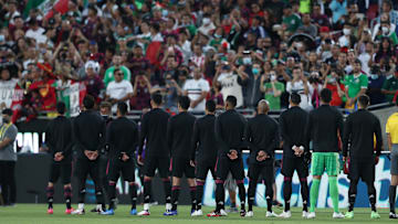 Selección de México previo a un partido ante Nigeria.