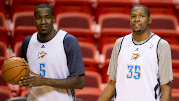 Oklahoma City Thunder players Kevin Dura
