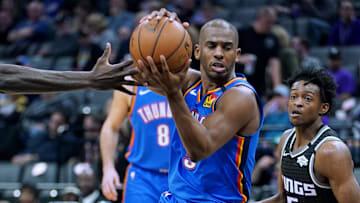 Chris Paul promedia 17.1 puntos y 6.5 asistencias esta campaña con el Thunder