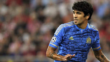 Lucho Gonzalez sous les couleurs de l'OM. 