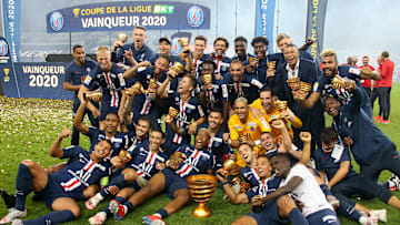 Le Paris Saint-Germain vainqueur de la dernière Coupe de la Ligue de l'histoire vendredi dernier face à l'Olympique Lyonnais