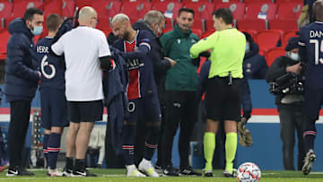 Both teams left the field of play after the incident