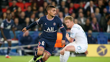 Marco Verratti di pertandingan PSG vs Manchester City