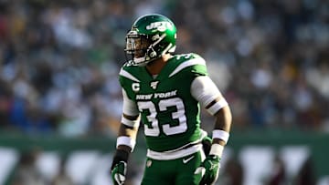Jamal Adams of the New York Jets faces the Pittsburgh Steelers